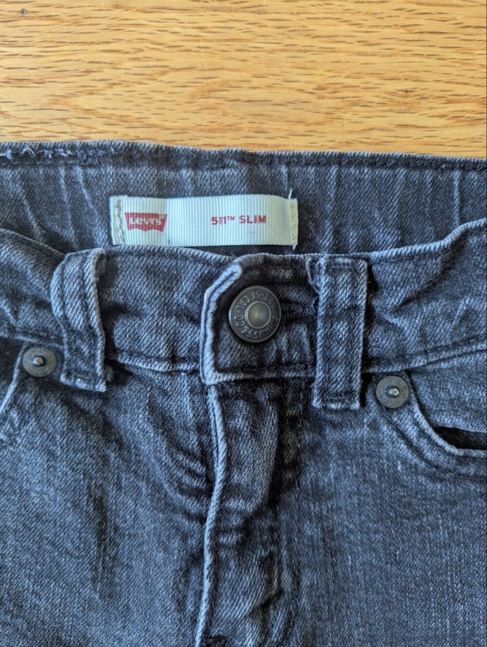 Levi's Kids 511 Black Jeans, Boys Size 7 - Picture 2 of 5
